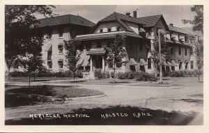 Postcard RPPC Hertzler Hospital Halsted Kansas KS