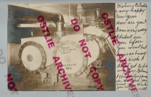 Frostburg MARYLAND RPPC 1908 INTERIOR POWER PLANT Engine Room PUMP HOUSE MD