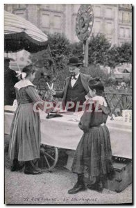 Old Postcard Fete Foraine turnstile