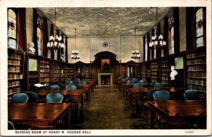 Postcard Reading Room of Henry M. Hooker Hall Hammond Library Chicago Illinois
