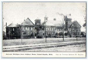 c1910 Souvenir Michigan State Soldiers Grand Rapids Michigan MI Antique Postcard