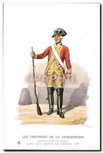 Old Postcard The uniforms of the gendarmerie MArechausee Guard Prevote curren...