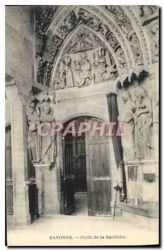 Postcard Old Bayonne Gate sacristan