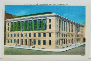 Scranton Pa U.S. Post Office and Federal Building Postcard N13
