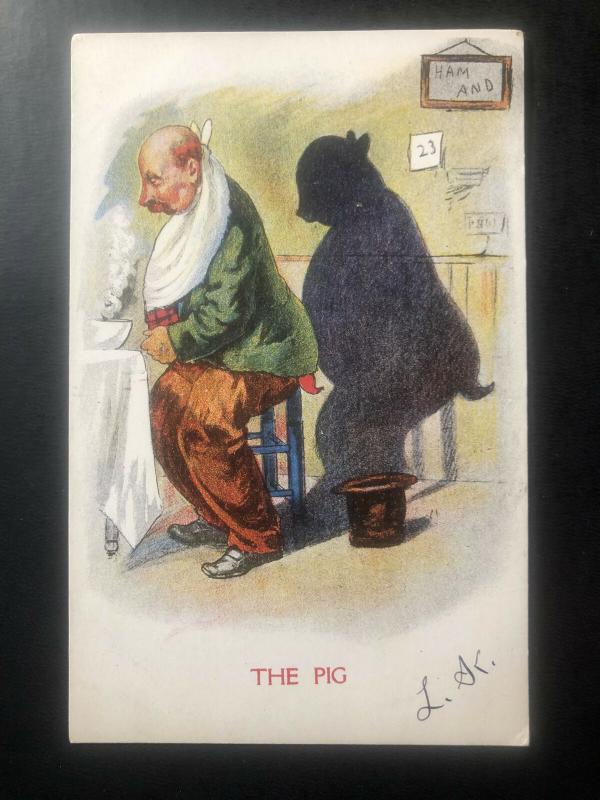 Mint USA Humor Color Picture postcard PPC the Pig 