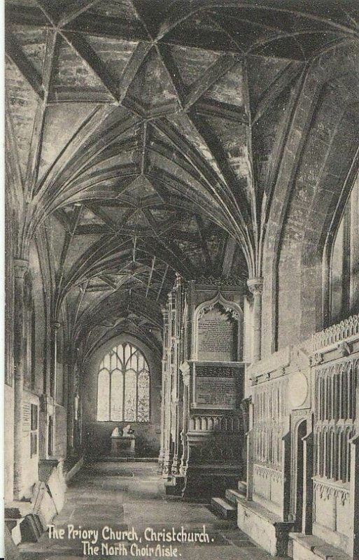 Dorset Postcard - The Priory Church - Christchurch - The North Choir Aisle A5090
