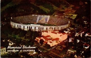 Vtg 1960's Memorial Stadium University Of California Berkeley CA Postcard