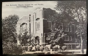 Vintage Postcard 1930-1945 First Methodist Church, Osawatomie, Kansas (KS)