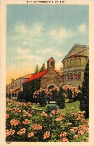 Portiuncula Chapel Shrine Assisi Umbrian Italy Linen Postcard VTG UNP Capsco  