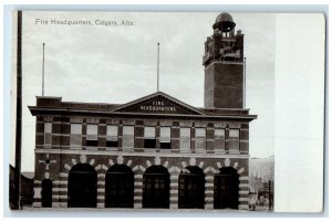 c1905 Fire Headquarters Calgary Alberta Canada Antique Unposted Postcard