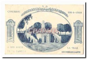 Old Postcard War 1914-8 At his death in Capelle grateful City