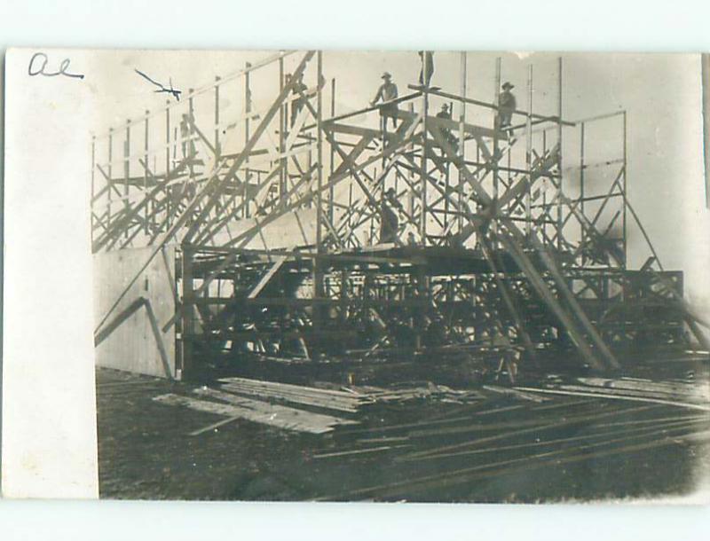 rppc Pre-1917 MANY PEOPLE WORKING ON CONSTRUCTION SITE AC8311