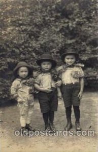 Children, Child with Doll Unused yellowing on back from age