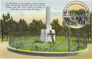 Monument to Henry Weston Smith Pioneer Preacher Deadwood South Dakota