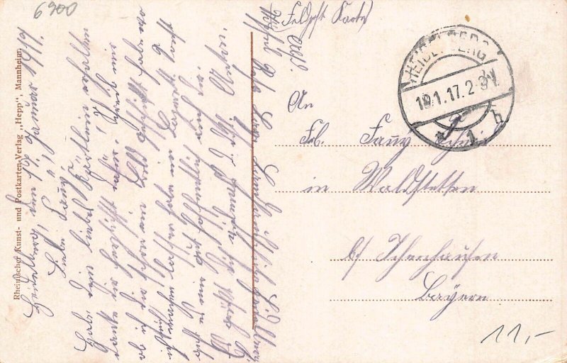 Germany 1917 Heidelberg a Neckar vintage postcard