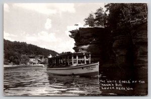 Wisconsin Dells RPPC The White Eagle at The Hawks Bill Real Photo Postcard J26