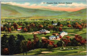 Rutland Vermont, View of Country Club Vintage c1947 Postcard G11