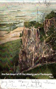 Massachusetts View From Mount Tom Showing Part Of Easthamppton 1907