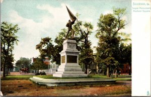 Postcard Jasper Monument Madison Square in Savannah, Georgia