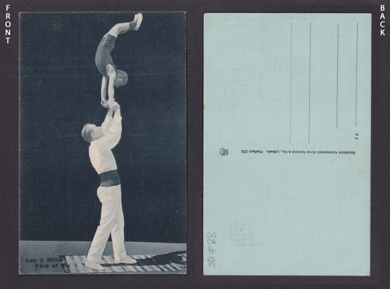 Vintage postcard Germany Circus Two Millers Father and Son