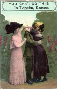 Postcard KS Topeka Romance Local Lover 200 - You Can't Do this In