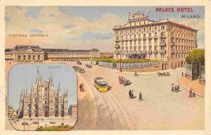 Palace Hotel Statione Central Milano Milan Italy 1910c postcard