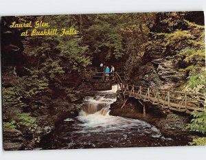 Postcard Laurel Glen at Bushkill Falls, Bushkill, Pennsylvania