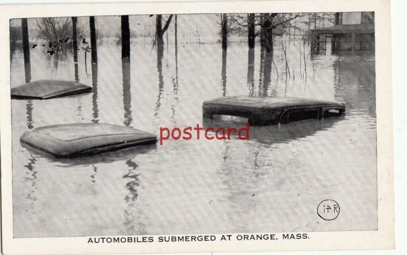 ORANGE MA Automobiles Submerged, publ Tichnor Bros,  c1938