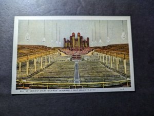 Mint USA Religion Postcard Interior of Great Mormon Tabernacle Salt Lake City UT