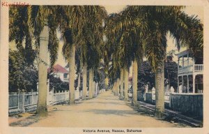 Postcard Victoria Avenue Nassau Bahamas