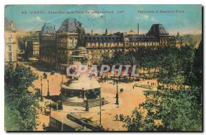 Old Postcard Set of Paris Place de la Republique
