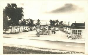 QUEBEC CANADA AUTOUR-DU-PUIT MOTEL VINTAGE REAL PHOTO POSTCARD RPPC