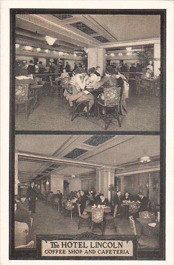 New York City Interior Coffee Shop and Cafeteria Hotel Lincoln