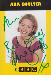 Ana Boulter CBBC Childrens BBC Television Presenter Hand Signed Photo