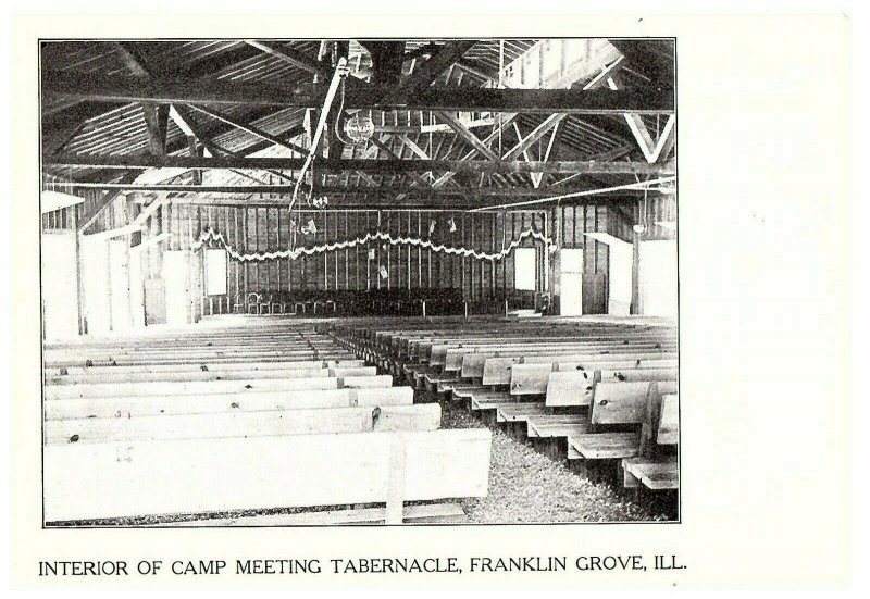 Lot 2 Camp Meeting Tabernacle Church Franklin Grove Illinois IL Postcard