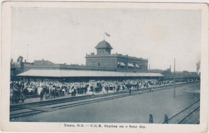 C.G.R.Station on a busy day, TRURO , N.S., Canada,00-10s