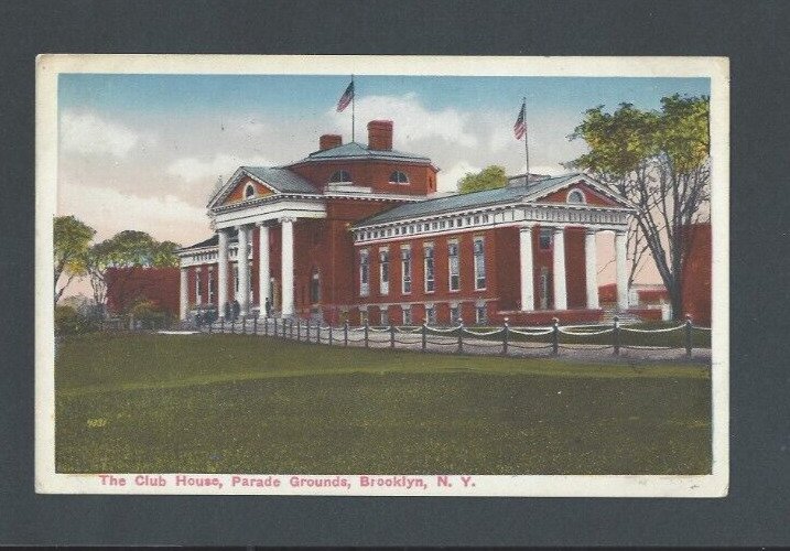 1911 Post Card Bklyn NY The Club House Parade Grounds In Prospect Park