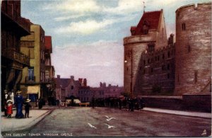 The Curfew Tower Windsor Castle Tucks 6164 Windsor Vintage Postcard A62