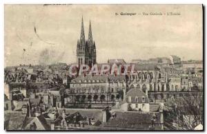 Old Postcard Quimper Vue Generale L & # 39eveche