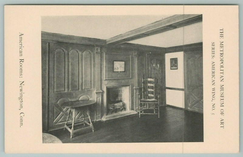 NYC Metropolitan Museum Of Art American Room Interior~Newington CT~Postcard