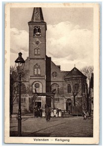 c1940's Volendam Church Hall Holland Netherlands Vintage Unposted Postcard