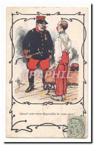 Postcard Old Army when you will be available to keep quiet RaRe