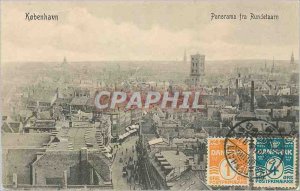 Old Postcard Panorama fra Kobenhavn Rundetaan