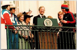 President Jimmy Carter Halls U.S.A Olympic Hockey Team At White House Postcard