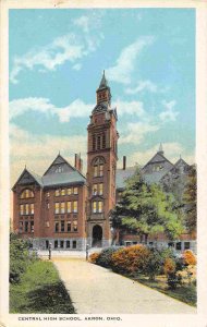 Central High School Akron Ohio 1920s postcard