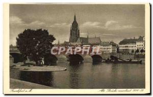 Old Postcard Frankfurt Alte Brucke A M