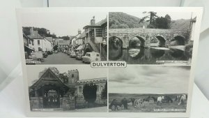 Vintage Rp Multiview Postcard Dulverton Fore St  Barle Bridge Real Photo 1968