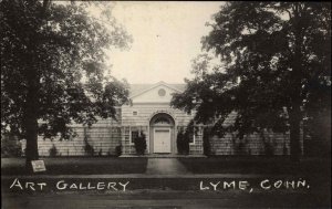 Lyme Connecticut CT Art Gallery Real Photo RPPC Vintage Postcard