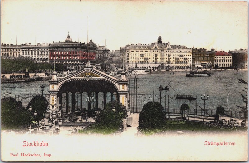Sweden Stockholm Strömparterren Vintage Postcard C212