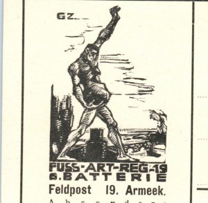 WWI German Army Artillery Regiment Postcard